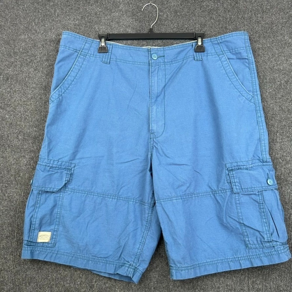 Signature Levi Strauss Cargo Blue Shorts Ripstop Casual Outdoors Hiking Sz 42
